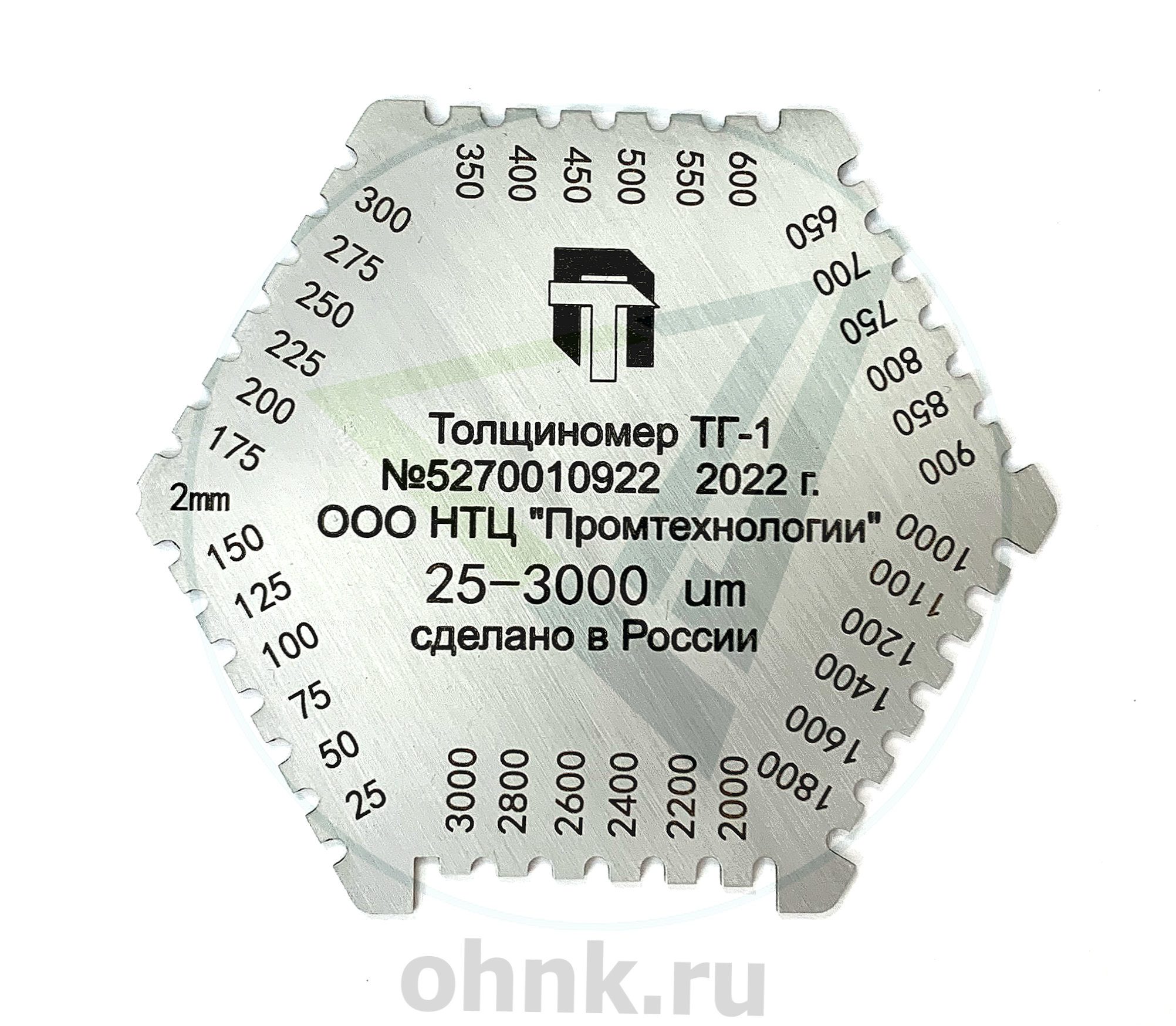 Толщиномер-гребенка неотвердевшего слоя (25–3000 мкм)